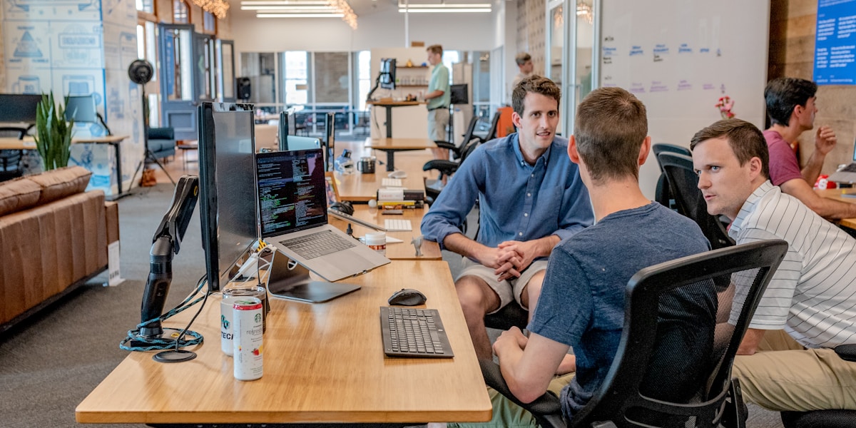 Business professionals building connections
